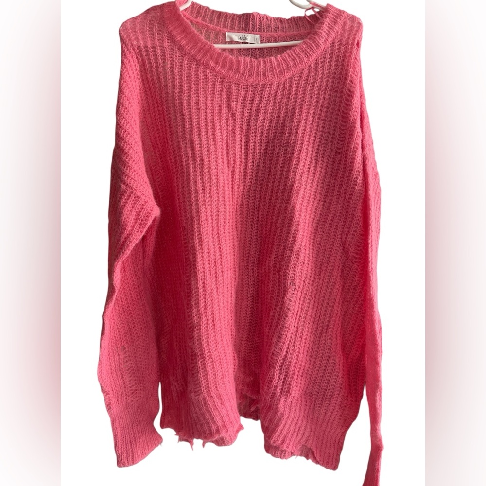 TALULAH Vibrant Pink Crew Neck Sweater